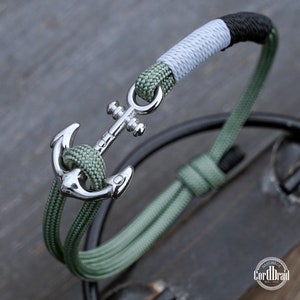 Premium Paracord Bracelet anchor bracelet, new haven, waterproof, man anchor bracelet, girlfriend bracelet light green