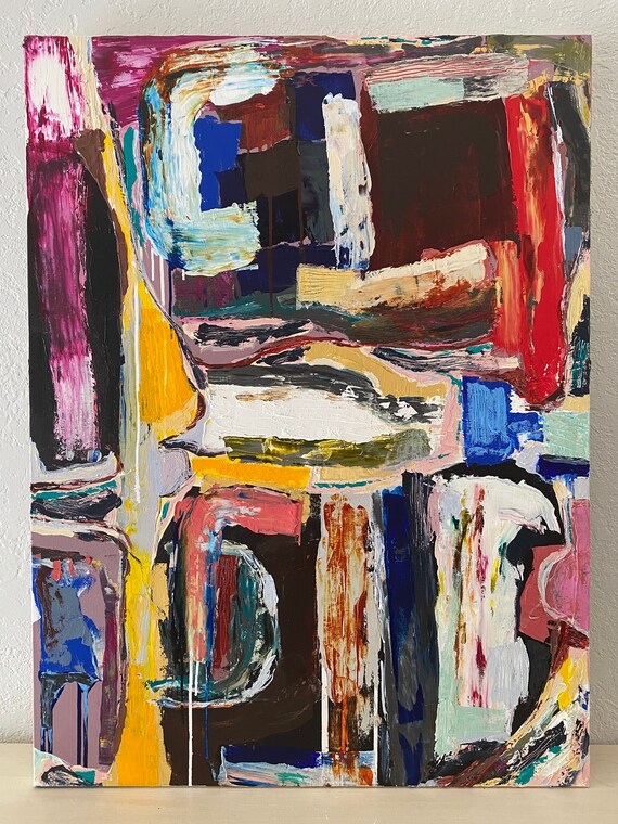 無題 No. 68 | オリジナル カラフル 抽象画 | 表現主義 | 30x40 インチ