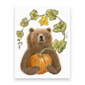 Postales de calabaza del oso