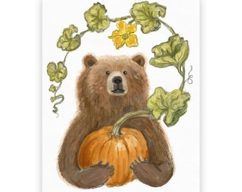 Bear's Pumpkin Postcards