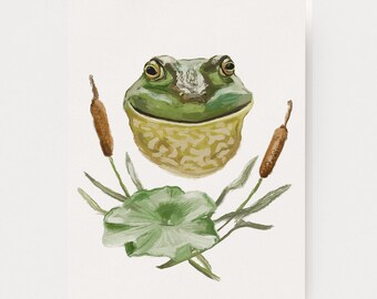 Carte portrait de grenouille