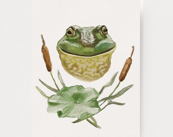 Frog Portrait Card