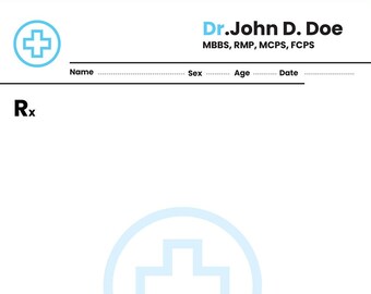 Prescription Pad Template Etsy