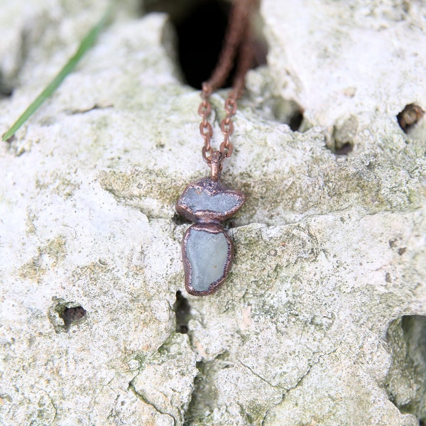 Beach Glass Pendant, Sea Glass Necklace. Conscious Summer Jewelry, a unique gift for her.