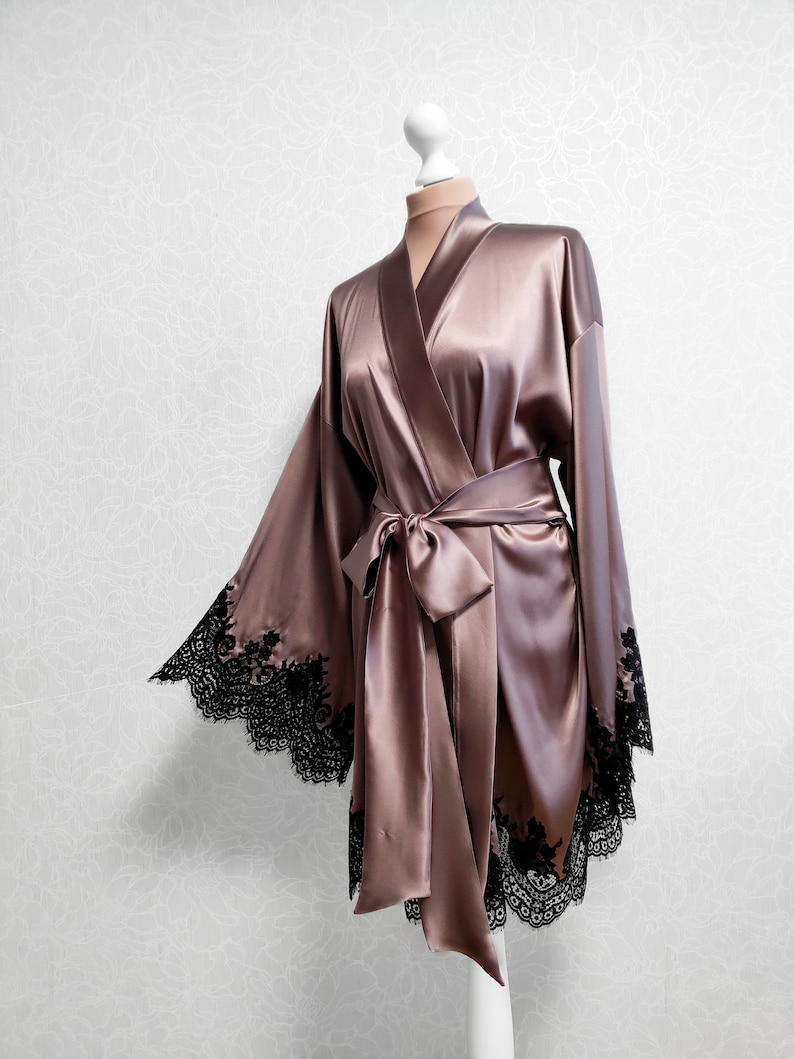 Pure Silk Robe Boudoir Robe Dressing Gown Floor Length - Etsy