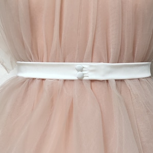 Mulberry silk bridal belt with buttons wedding belt thin, plus size belt, fabric belt, bridal sash belt, off white belt, wedding dress belt,