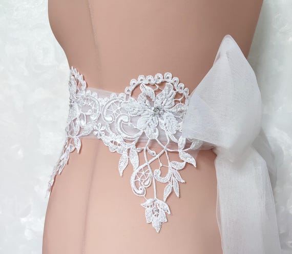 Large ceinture en dentelle florale ceinture de robe de mariee ceinture de mariee en tulle ceinture en dentelle pour robe de mariee ceinture pour mariee ceinture de mariage blanche avec fermoir