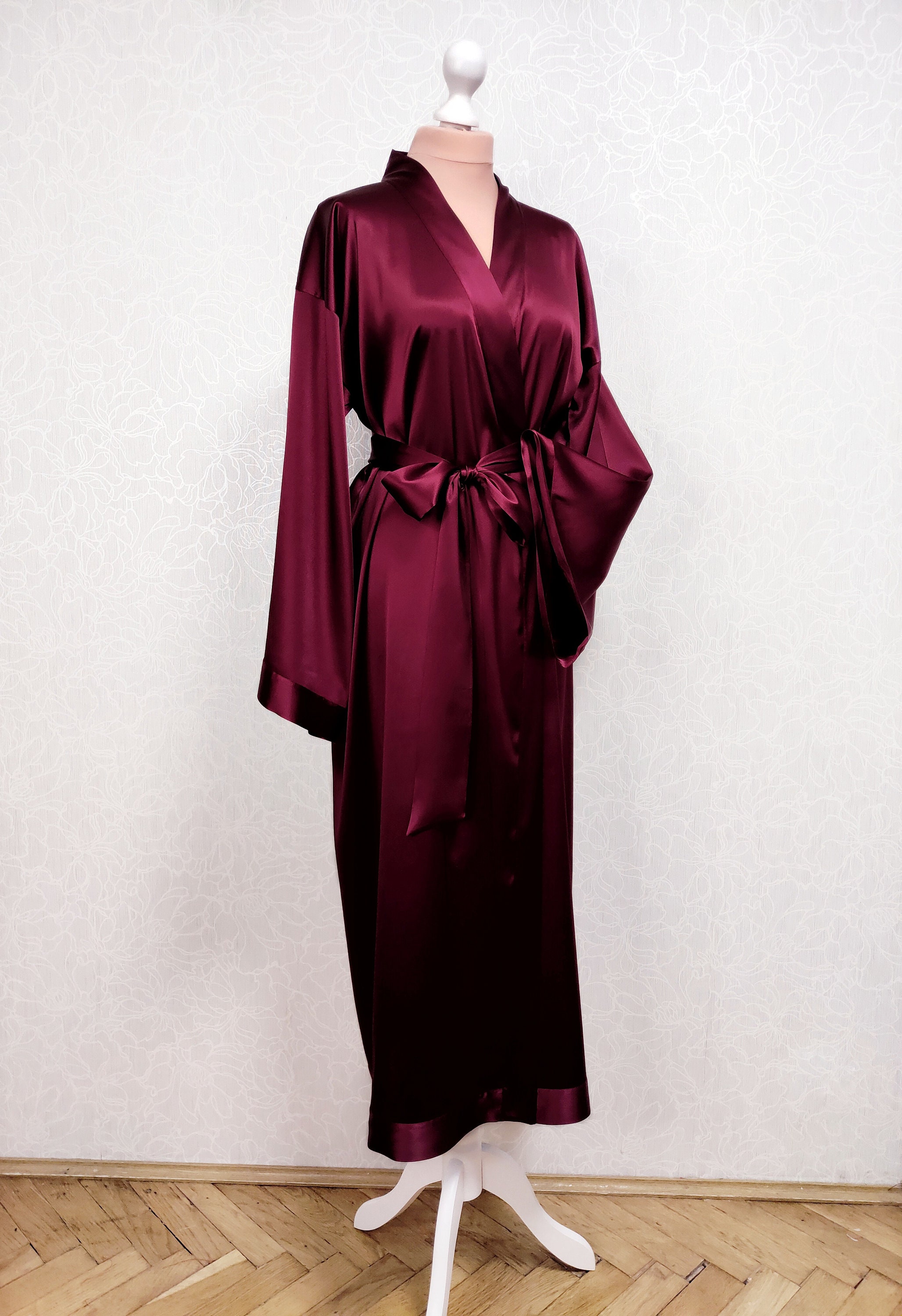 Silk Bridesmaid Robes 24 Colors Silk Bridal Robe Plus Size - Etsy UK