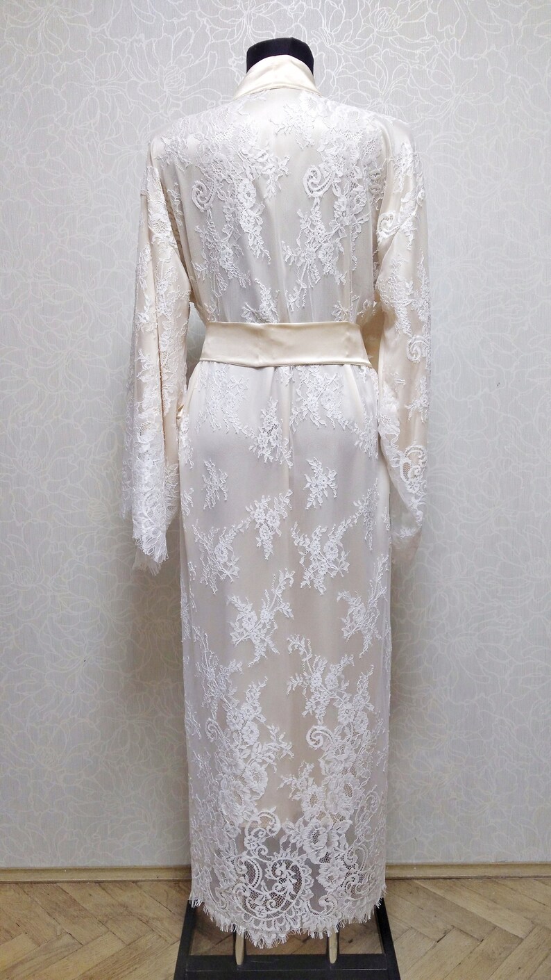 White Wedding Robe Long Bridal Robe Plus Size Robe Etsy