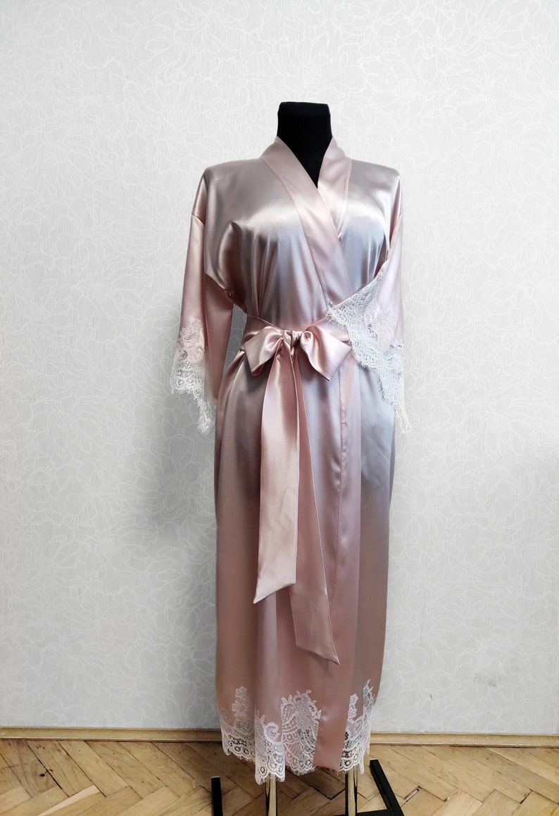 Mulberry Silk bridal robe kimono dressing gown silk kimono | Etsy