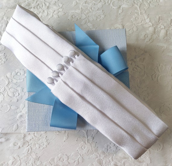 Handmade Pleated Satin Belt Pleated Silk Satin Bridal Belt: Handmade Wedding Dress Sash  main image 3