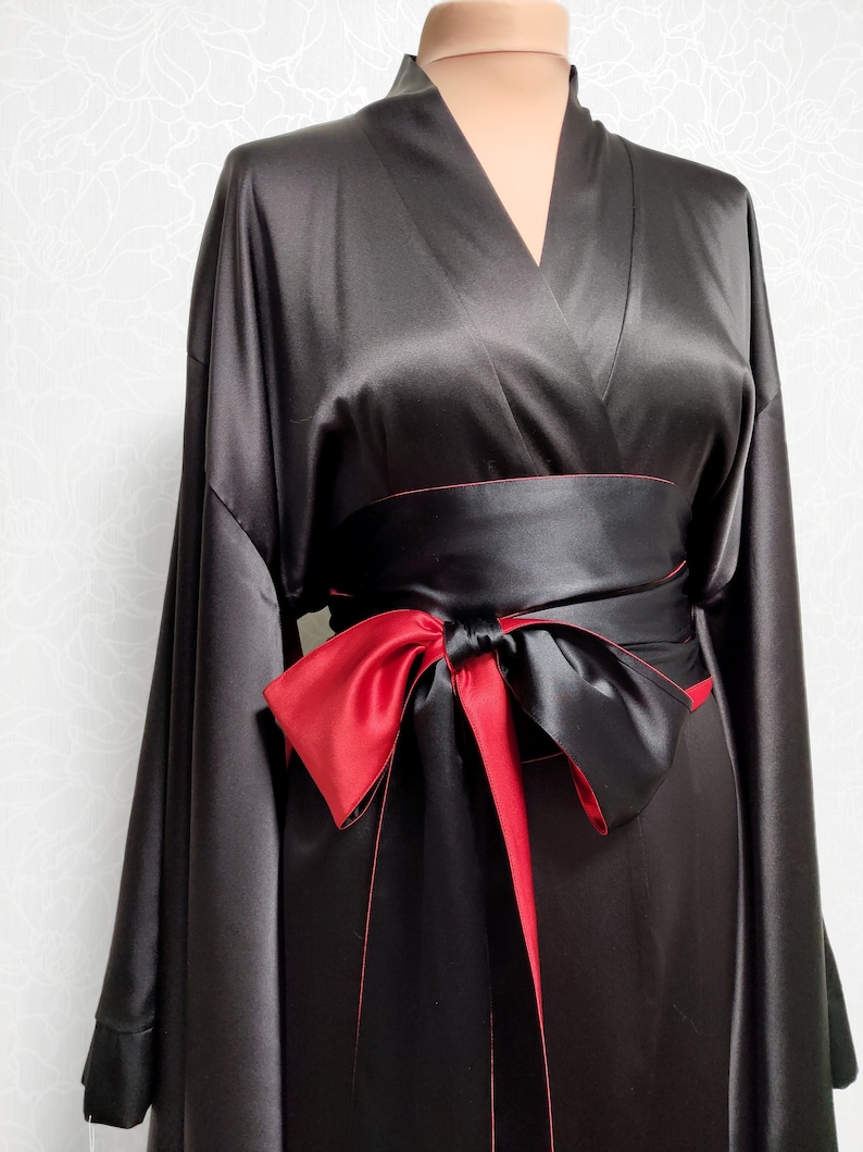 Silk Kimono Robe Mulberry Silk Robe 24 Colors Doublesided Etsy