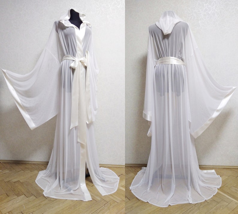 white bride robe