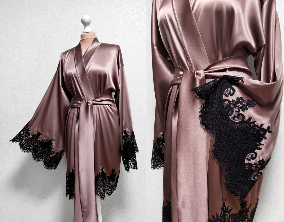 Pure Silk Robe Boudoir Robe Dressing Gown Floor Length - Etsy