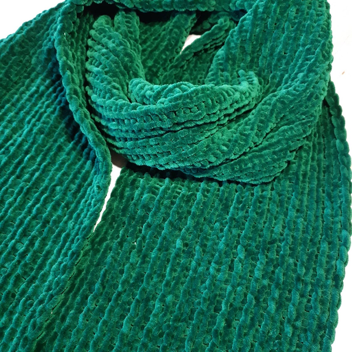 Handmade Green Long Scarf Christmas in July Knitted Scarf Ugly - Etsy