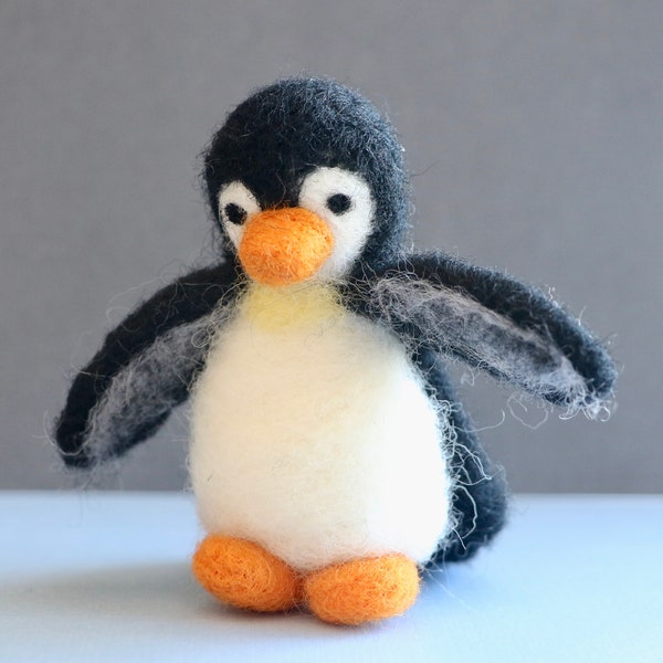 Penguin - Needle Felting - Practice Penguin - Beginner - PDF Download Pattern -  DIY Craft - Needle Felted Wool - E-Tutorial - The Fibre Ark