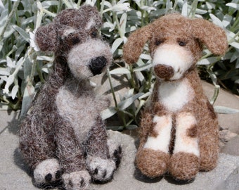 Dog Needle Felting Pattern - Dog Needle Felting - DIY Craft - PDF Pattern  - Starter Project - Needle Felted – Beginner - Instant Download