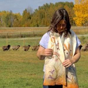 Wet Felting Pattern, Nuno Felting, Wool, Fashion, Shawl, Scarf, Fibre Art, Botanical, Wildflowers, Learn to Wet Felt, PDF Download, Digital