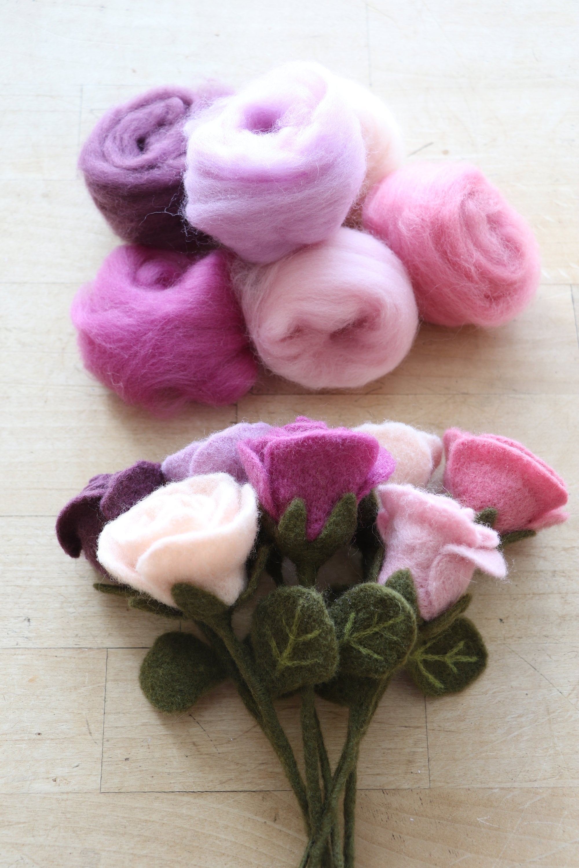 Dimensions Needle Felting Star Flowers - Wool Felt Embellishments For Crafts (3 Pieces)