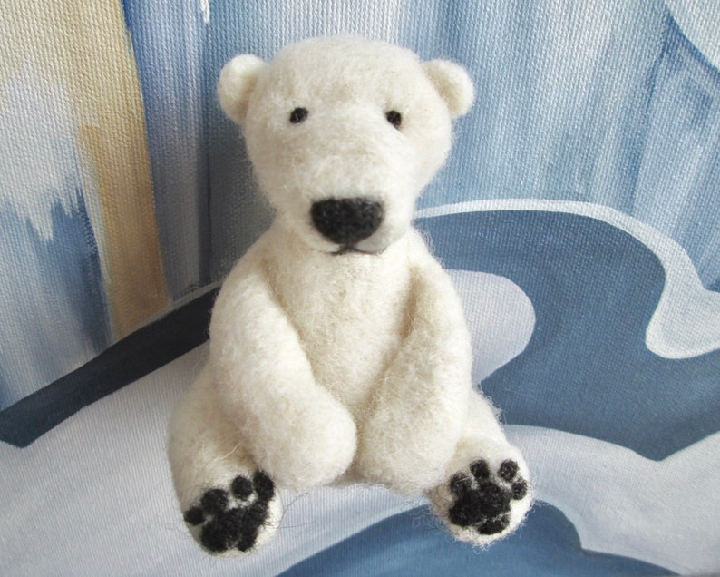 Polar Bear Needle Felting Kit Needle Felting Kit DIY Craft Etsy