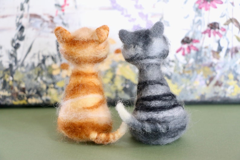Cat Felted Tutorial Needle Felted Cat PDF Download Pattern Custom