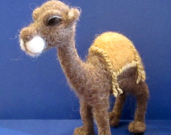 Needle Felting Pattern - Camel - PDF Download - Tutorial -  DIY Craft - Needle Felted Wool - Felted Camel - Needle Felting Workshop Lesson