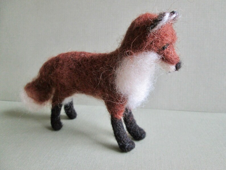 Needle Felting Kit Red Fox Felting Felted Fox DIY Craft Etsy