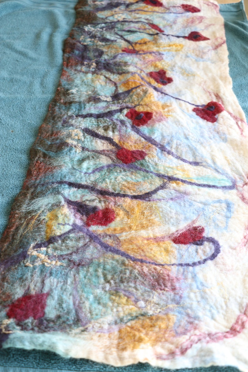 Wet Felting Kit Handmade Scarf Felted Scarf Wool Shawl Etsy Canada