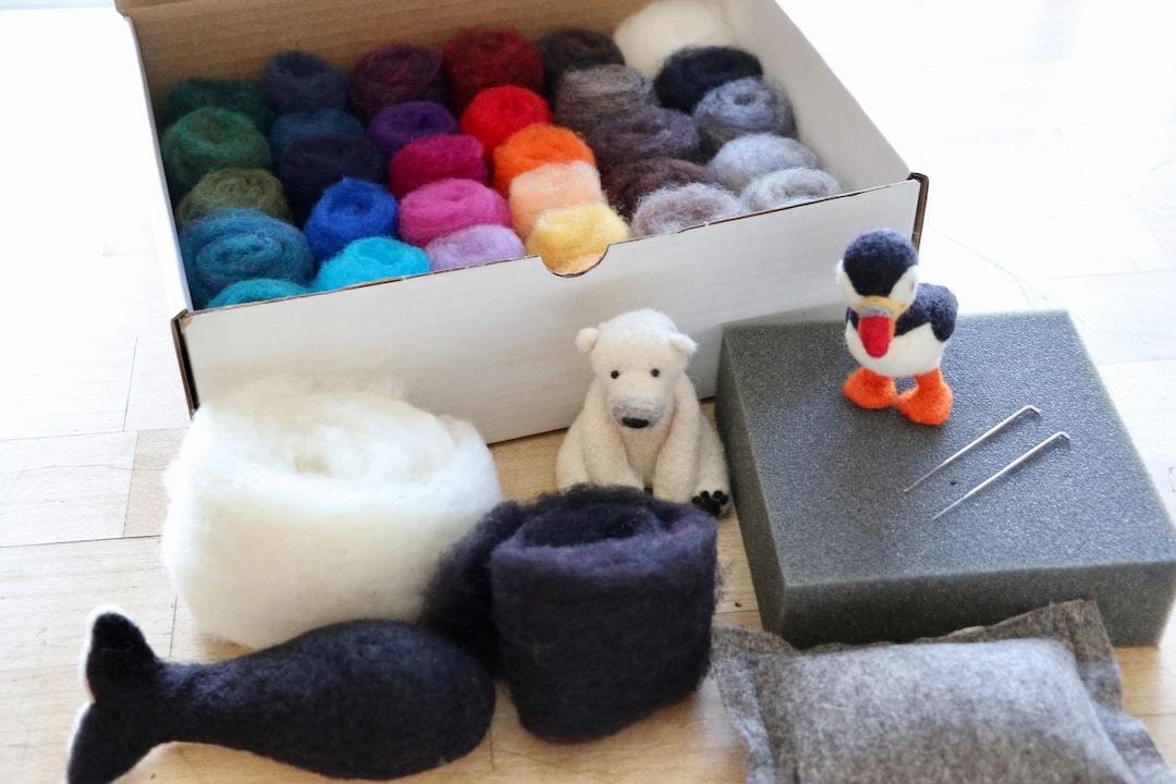 Beginner Felting, Local Wool, Canadian Wool, Roping, Carded, Natural