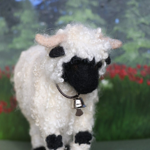 Patrón de fieltro de oveja Valais Blacknose - Fieltro de oveja - Artesanía de oveja de Pascua - Fieltro de aguja - Aprender a sentir - Patrón PDF - Fieltro de lana