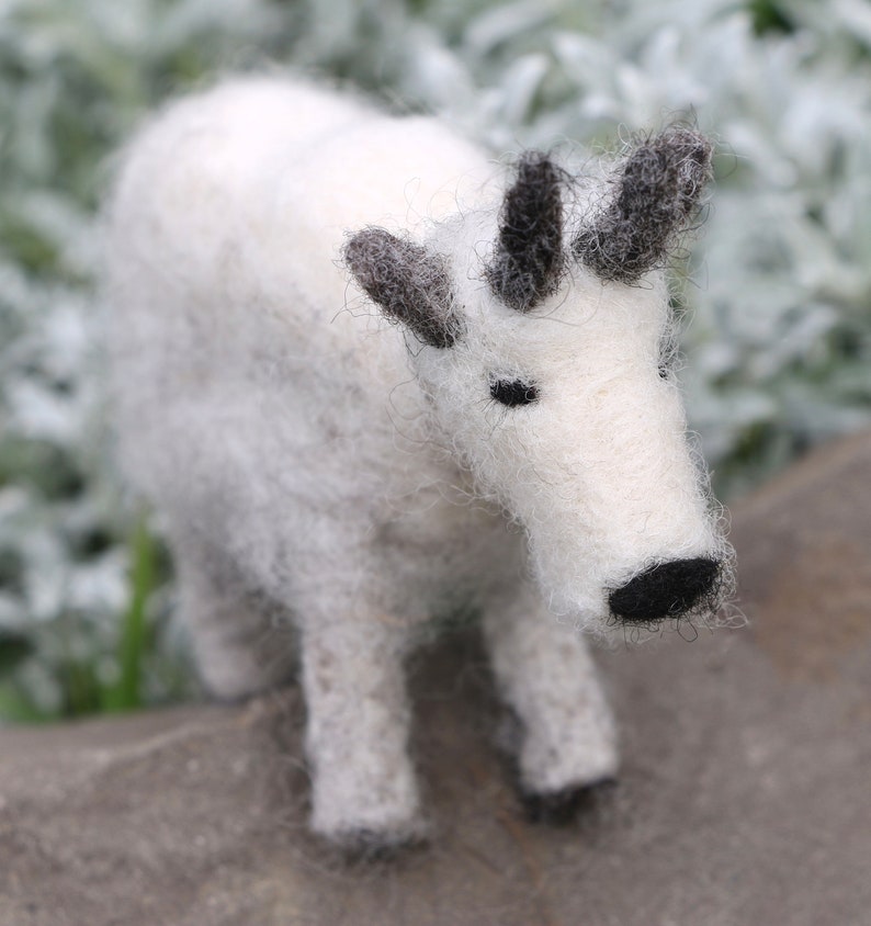 Goat Needle Felting Kit Mountain Goat Hiking Gift Gift Etsy