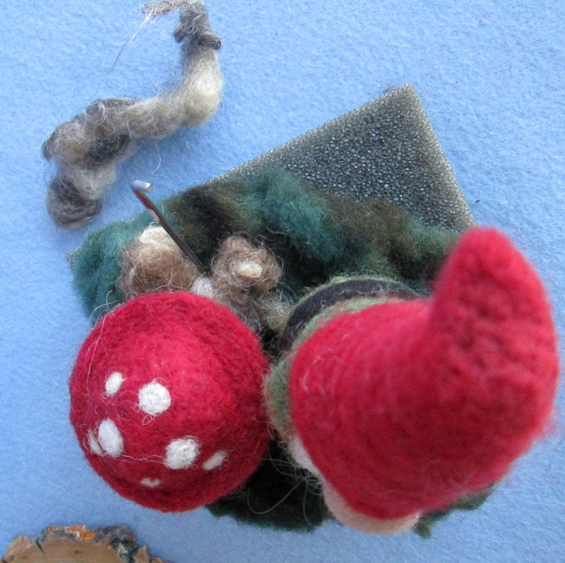 Needle Felting Kits Gnome and Mushroom Needle Felt Etsy Canada