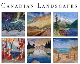 Wool Painting Tutorial - Needle Felting Instruction - Needle Felting Canada - Craft Lesson - Felt Picture - Learn to Needle Felt - DIY Art