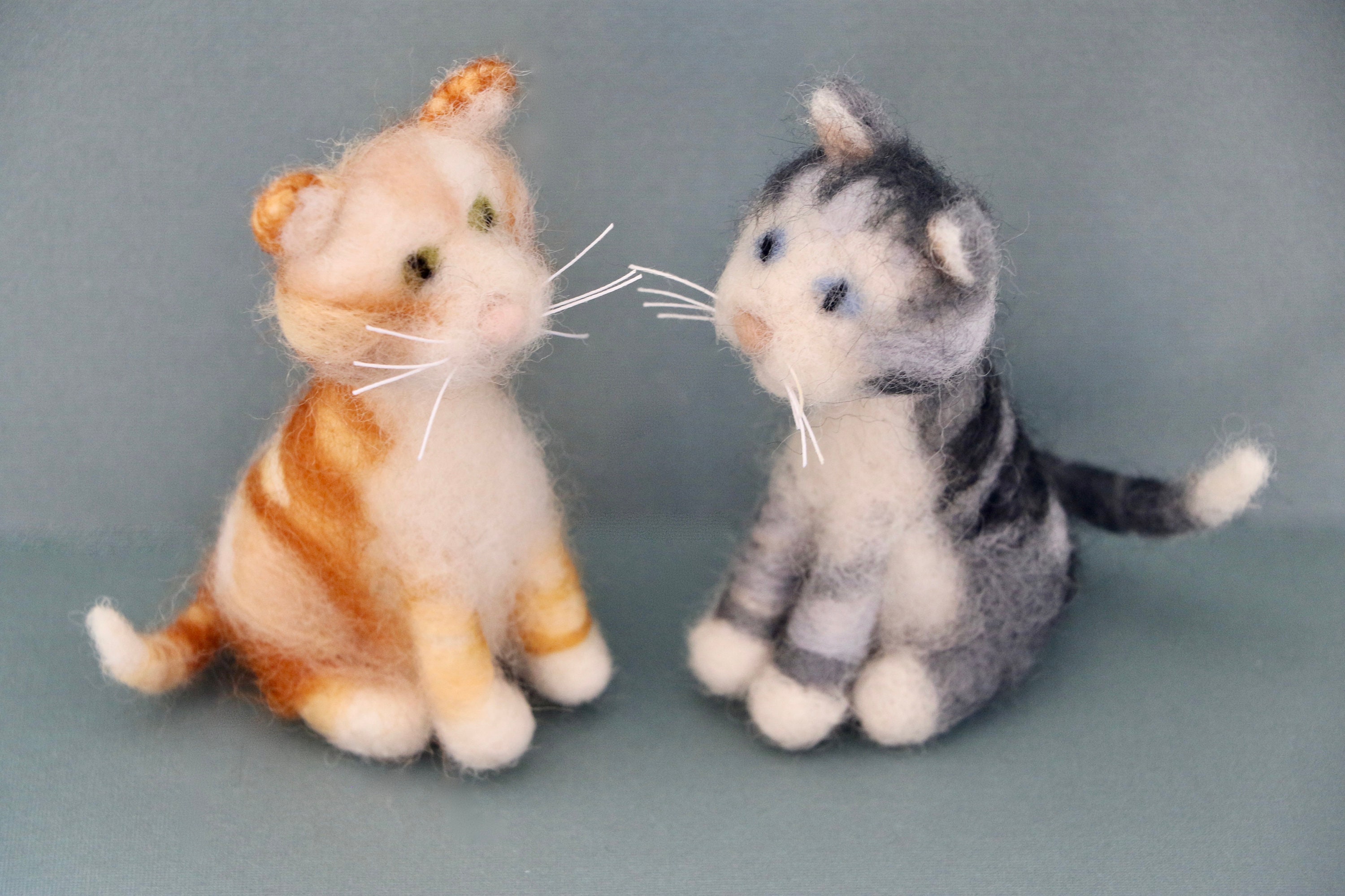 Cat Felted Tutorial Needle Felted Cat PDF Download Pattern Etsy