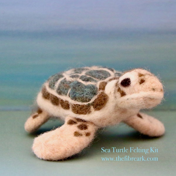 Needle Felting Pattern - Turtle - Great Barrier Reef - DIY Craft - Felting Supplies - Woolly Meadows - Needle Felted – Beginner - Sea Turtle