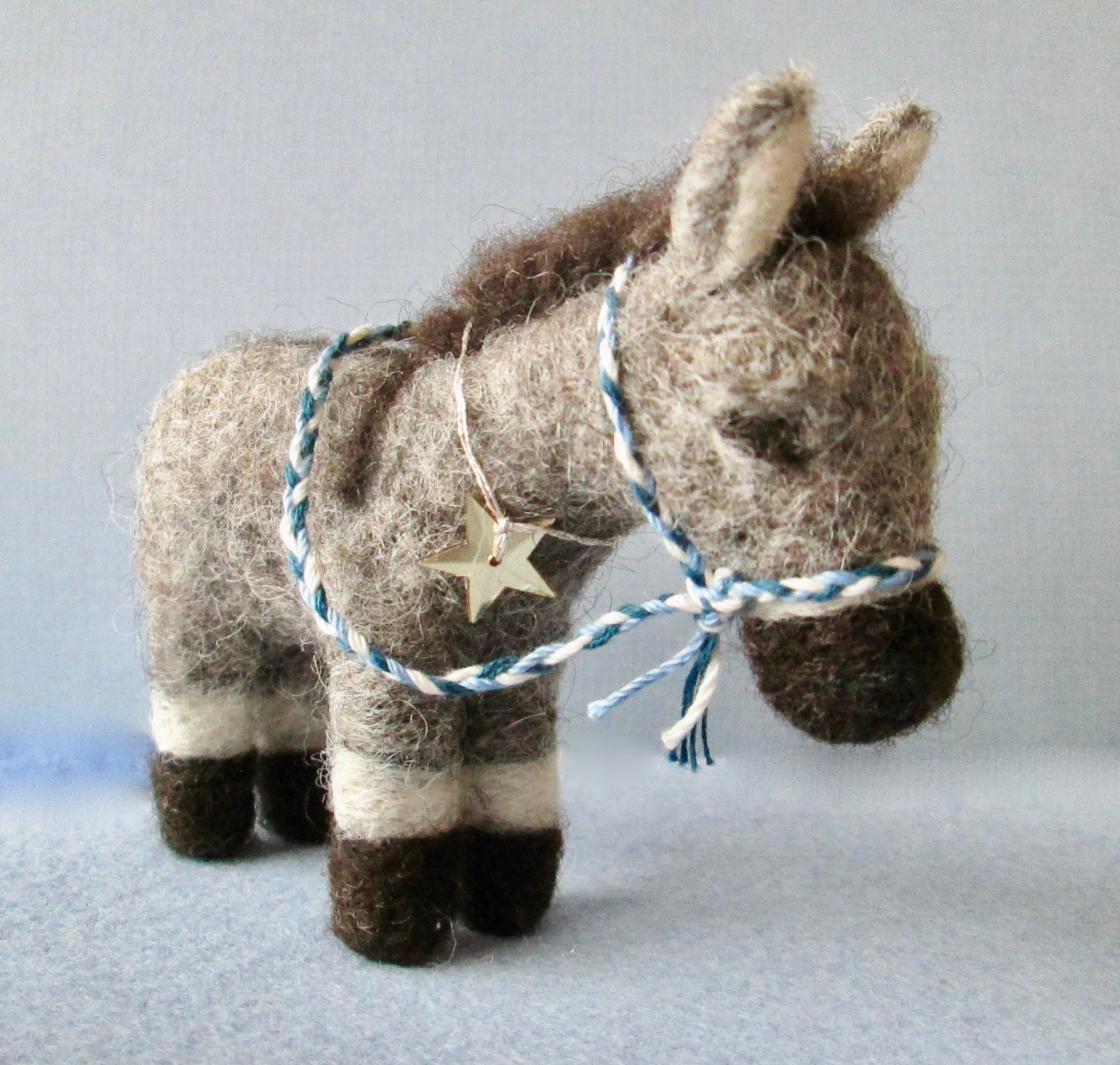 Donkey Needle Felting Kit Christmas Donkey DIY Felting Etsy