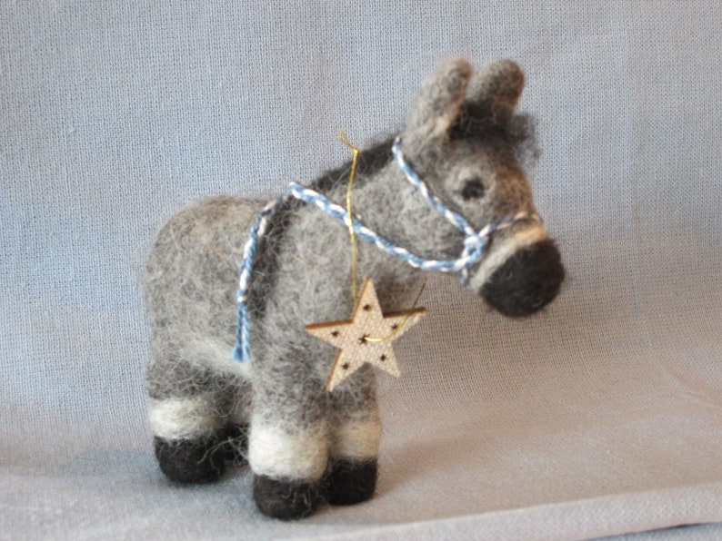 Donkey Needle Felting Kit Christmas Donkey DIY Felting Kit Etsy