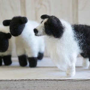 Border Collie Needle Felting Pattern - Needle Felting Lesson - DIY Craft - Felting Dogs - Wool Sheepdog - Online Tutorial - PDF and Video