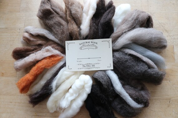 Needle Felting Wool, Natural Grey Local Wool, Canadian Fibre for Felting,  Wool for Needle Felting 