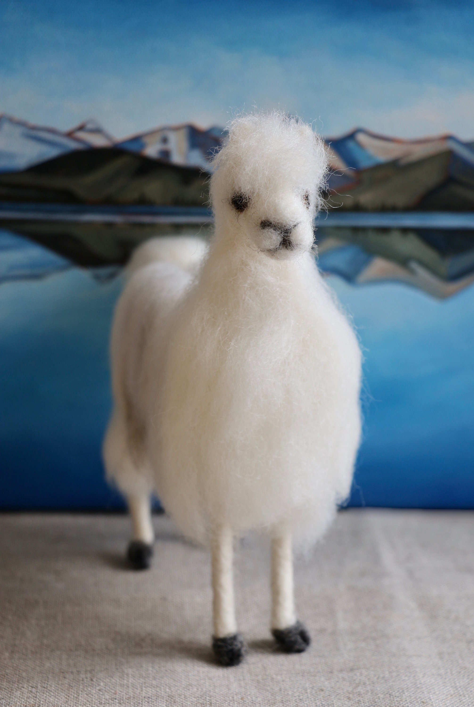 Llama Felted Animal Llama Art Needle Felting Llama Etsy