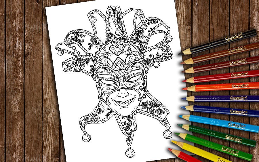 Joker Colouring Adult Coloring Books Pages Etsy