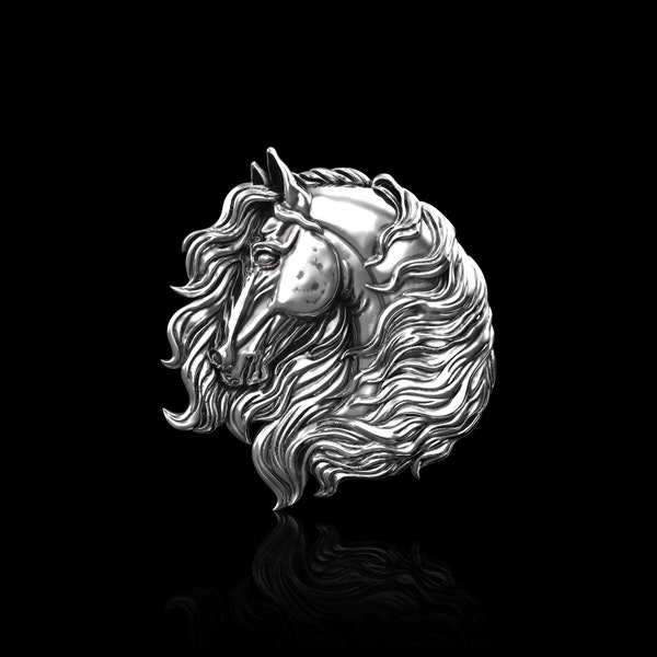 Sterling Silver Horse Lapel Pin Animal Brooch Badge For Groom Mens Jewelry Valentines Day Gift for Men Birthday Gift Men Suit Accessories