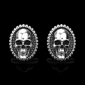 Schädel Manschettenknöpfe, Schädel Manschettenknöpfe, Schädel Schmuck, Herren Geschenk, Herren Schmuck, Silber Männer Accessoire, Gothic Punk Schmuck
