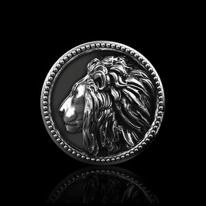 Sterling Silver Calm Lion Lapel Pin Men, Brooch For Suit Lion Jewelry, Lion Lover, Lion Pin&#39;s Brooch, Gift For Him, Lion Gift, Mens Jewelry