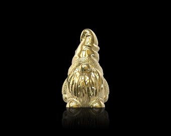 18K Gold Plated Little Gnome Lapel Pin-C, Garden Gnome Men Brooch, Gnome Jewelry Gift, Whimsical Fairy Tale Jewelry, Suit Accessories