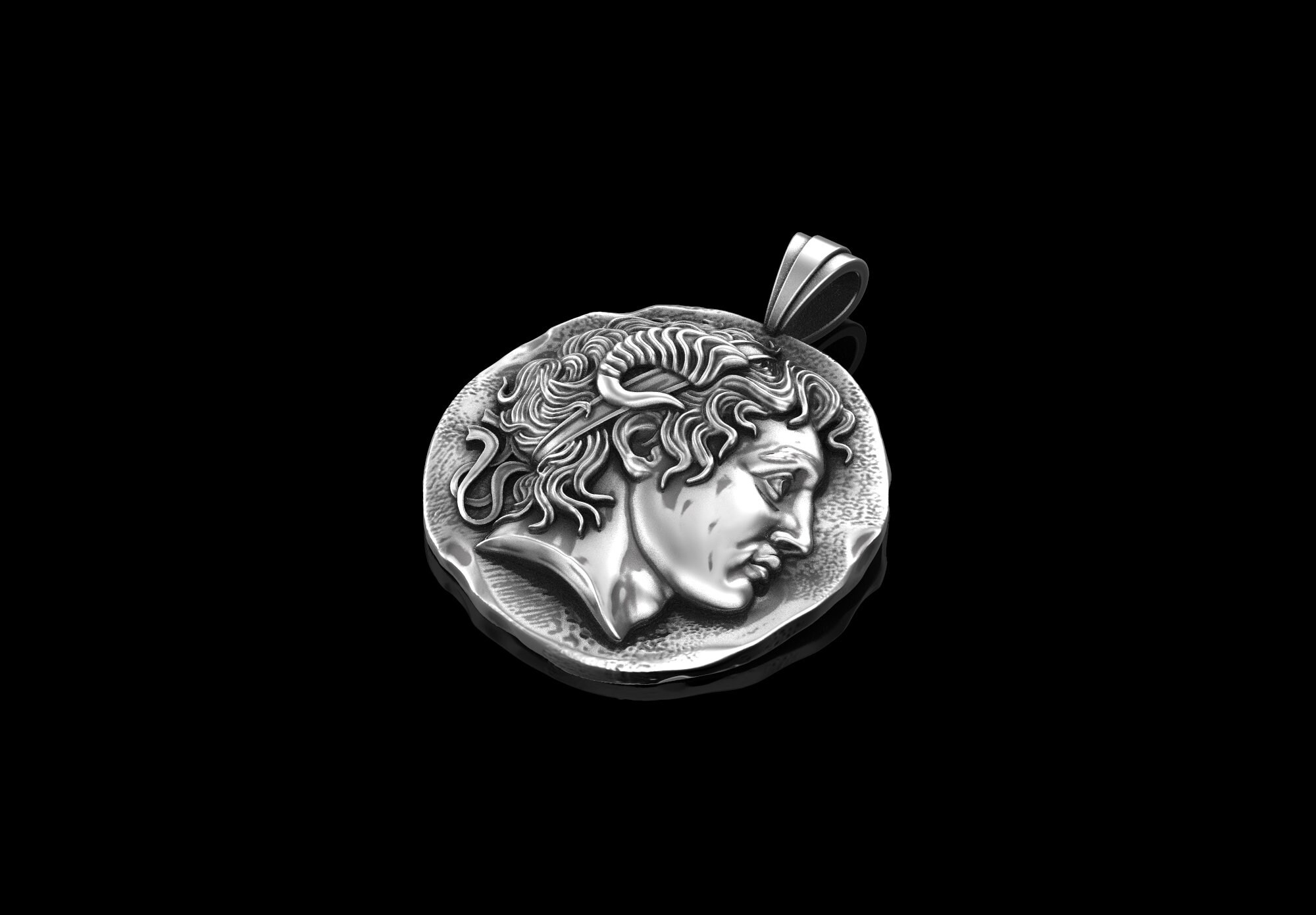 Alexander the Great Necklace Ancient Greece Silver Men Etsy