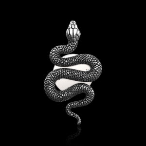 Sterling Silver Snake Lapel Pins Gothic Badge, Serpent Men&#39;s Brooch, Men Suit Accessories, Men Fashion Items, Gift For Him, Birthday Gifts
