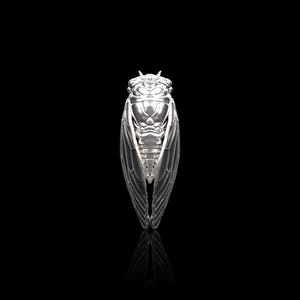 Sterling Silver Cicada Lapel Pin, Cicada Men Brooch, Bug Jewelry, Insect Jewelry, Cicada Badge, Entomology Jewelry, Suit Accessories