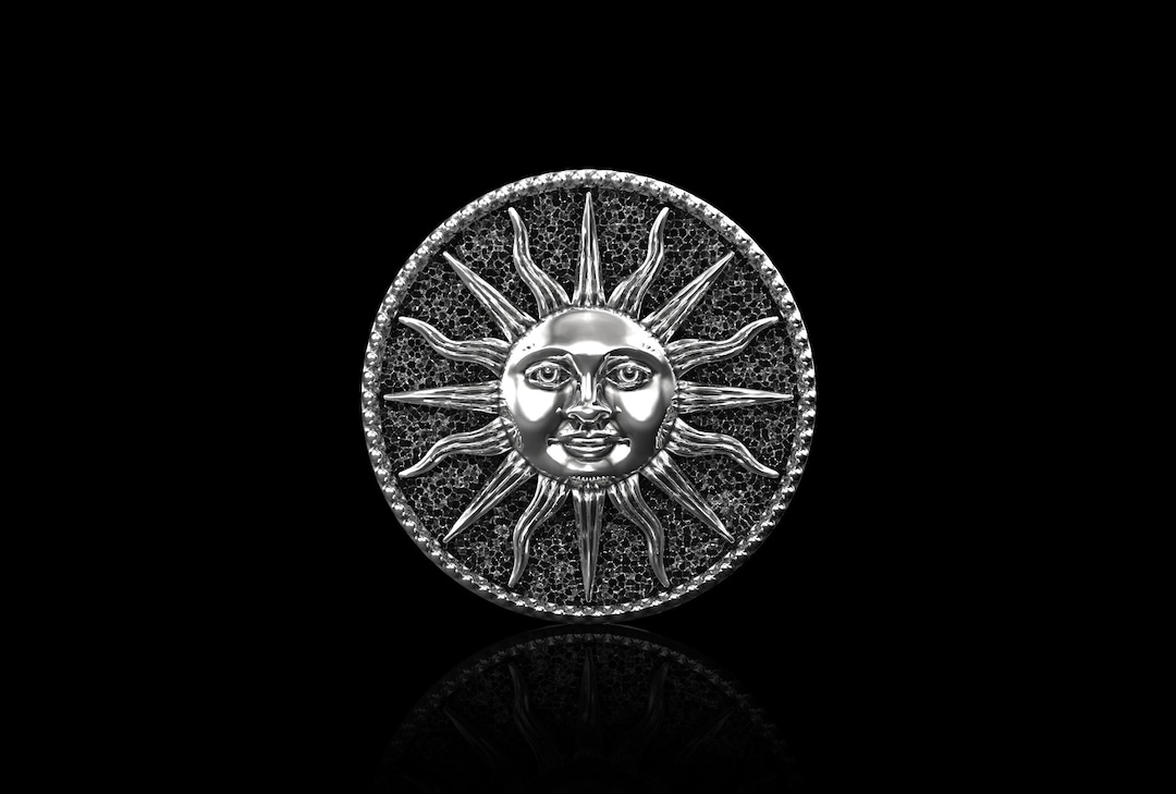 Sun Face Pin Sterling Silver Celestial Sun Lapel Pin, Brooch for Suit Sun Jewelry ...