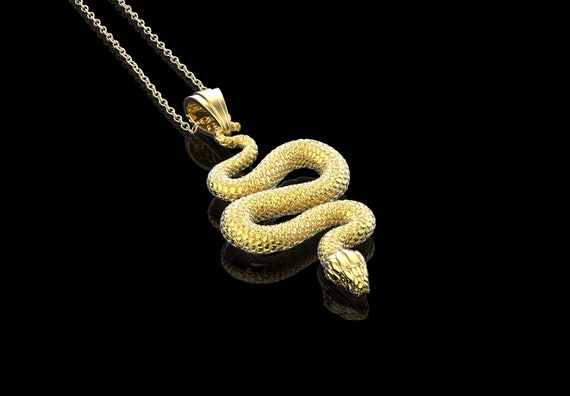 Collana Gotica Uomo Donna Con Ciondolo Serpente E Crocifisso – Vintage In Rame E Acciaio Inox 60cm, Regalo Punk Hip Hop
